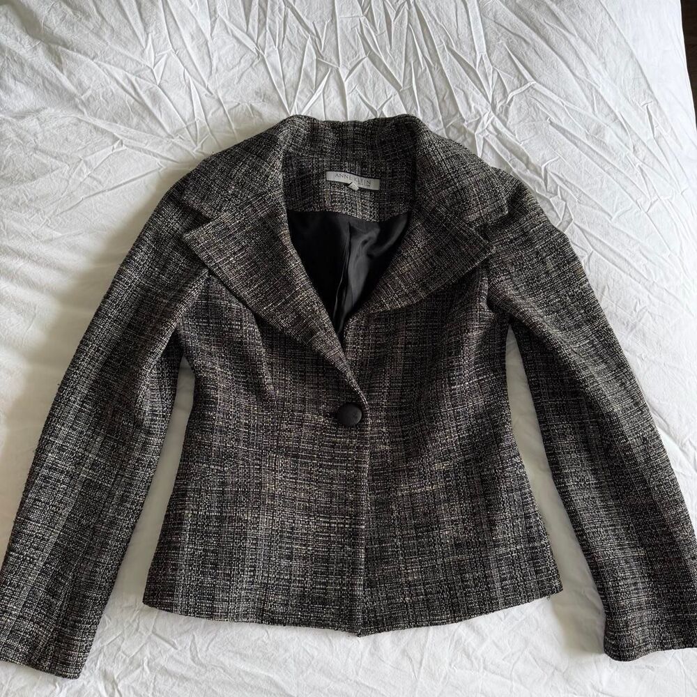 Anne-klein Women's Grey and Black Jacket